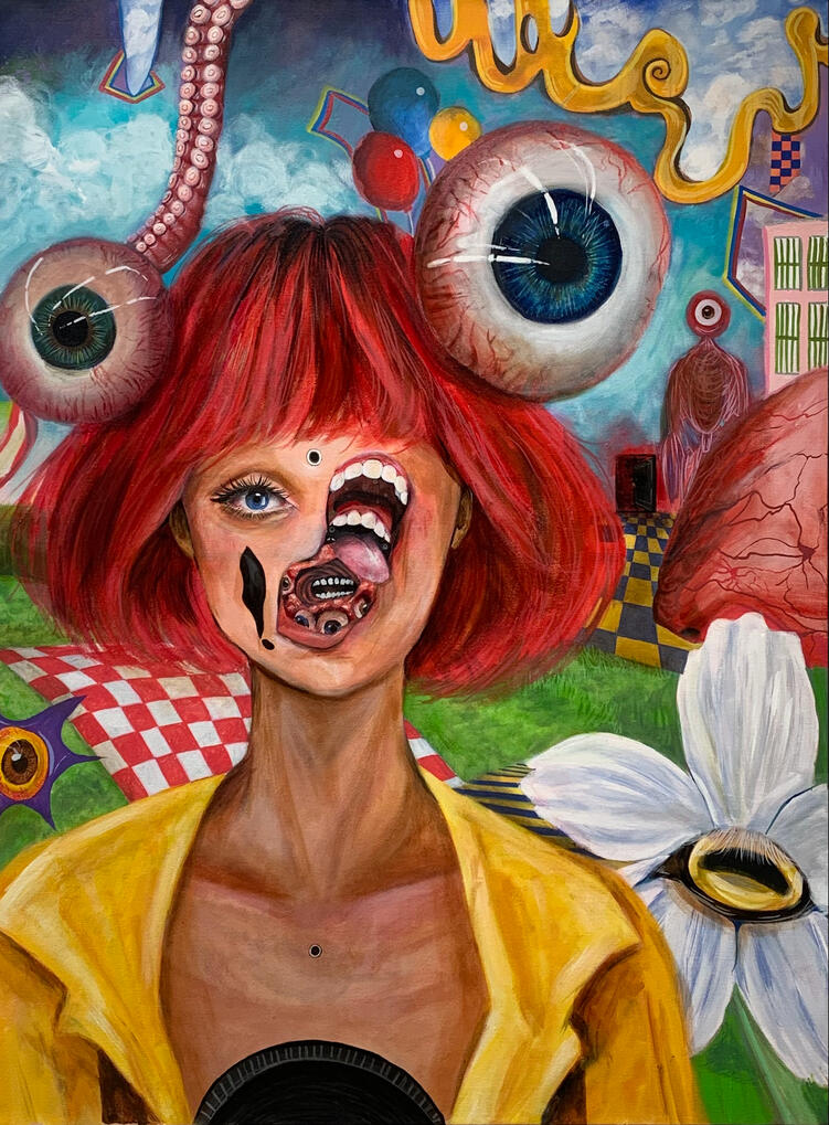 Beautiful Than What We Used to Be, 2024, acrylic on canvas, 40 x 30 inches