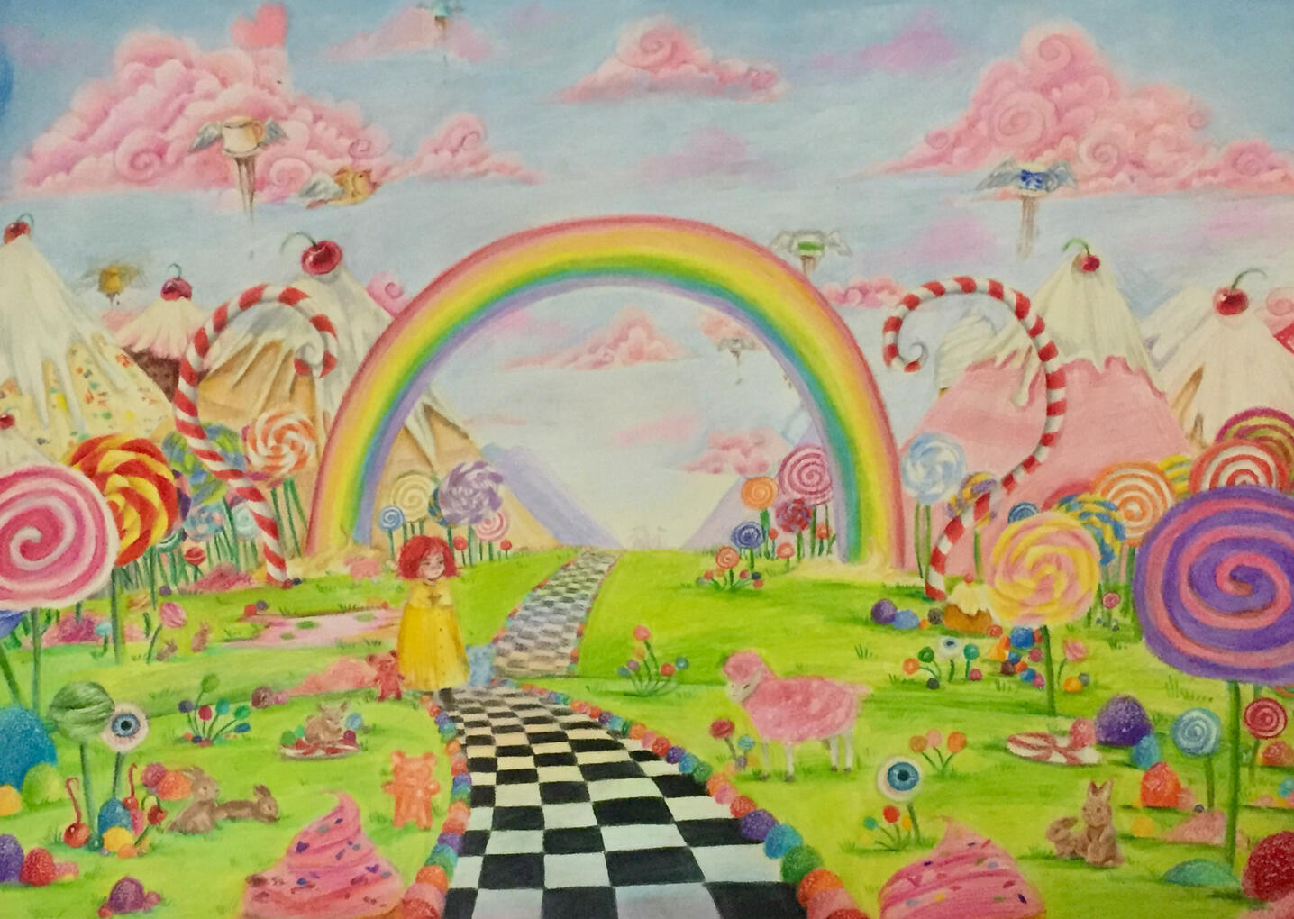 Our Land, 2020, colored pencil on paper, 18 x 24 inches