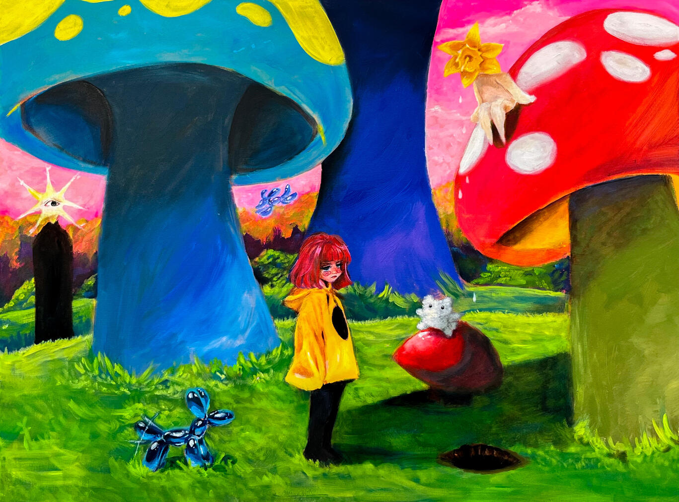 &quot;Uncanny Reverie&quot; Acrylic on canvas, 40&quot; x 30&quot;, 2025