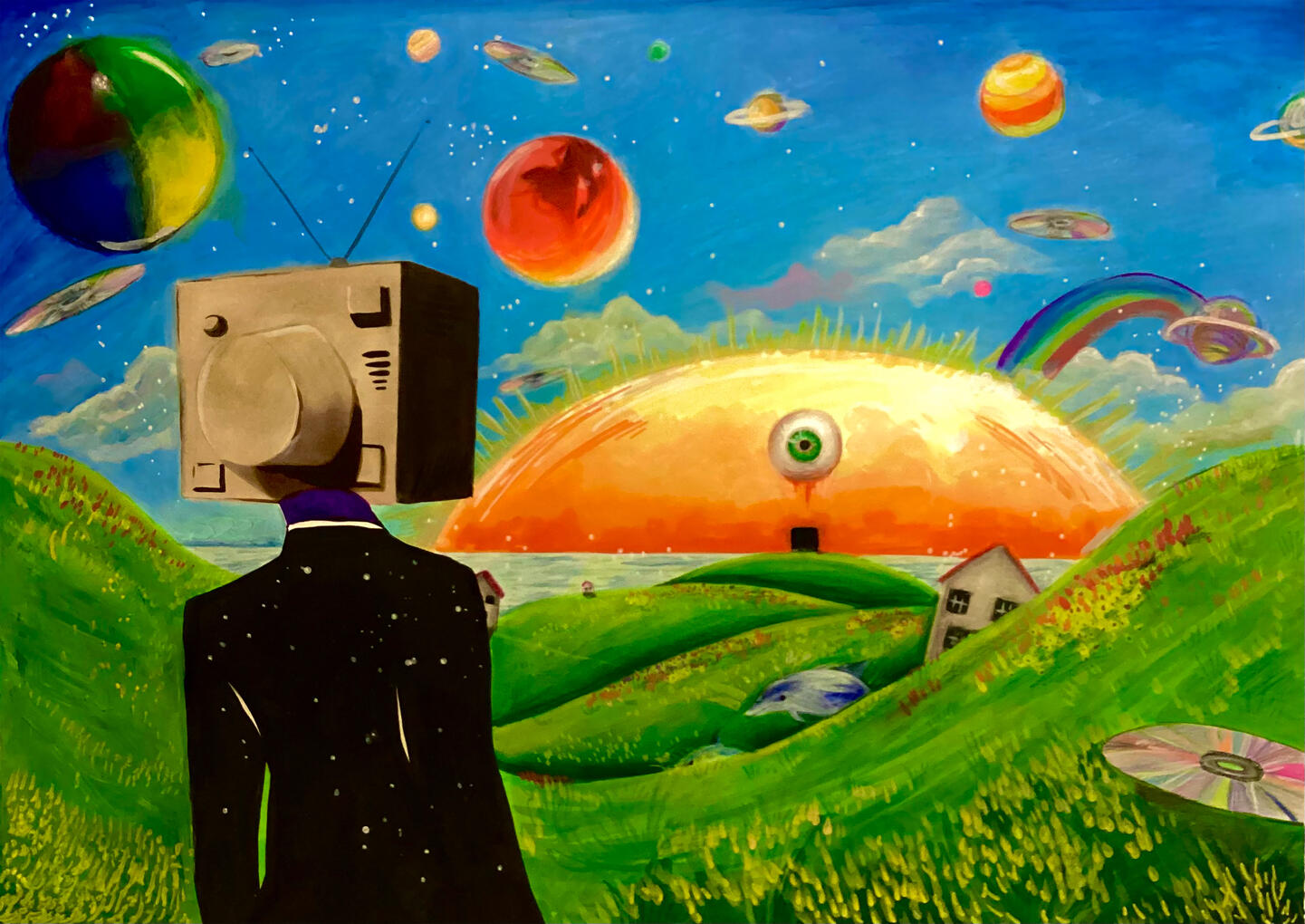 My Empty Void, 2024, colored pencil on paper, 18 x 24 inches