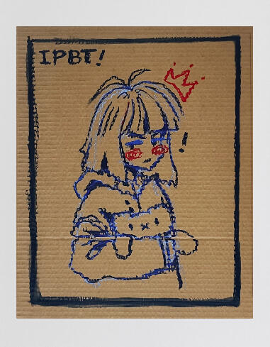 Untitled, 2025, oil pastel on cardboard, 17 x 11 inches