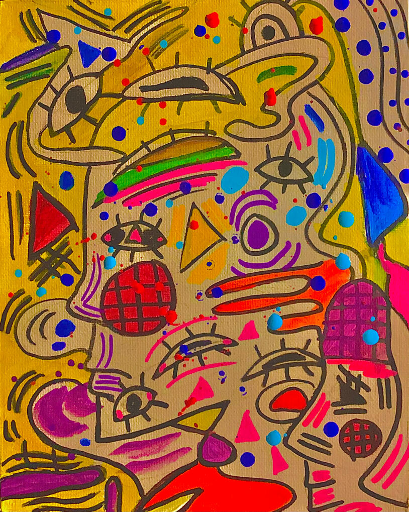 Untitled, 2023, acrylic on panel, 14 x 11 inches